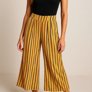 Capulet gold striped wide leg pants